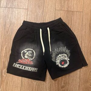 Black Graphic Streetwear Shorts | Men’s Size m | Heavyweight Cotto